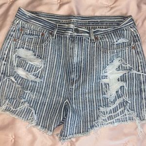 American Eagle distressed denim shorts